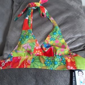 SOLD70s flower power dolls kill cropped halter top